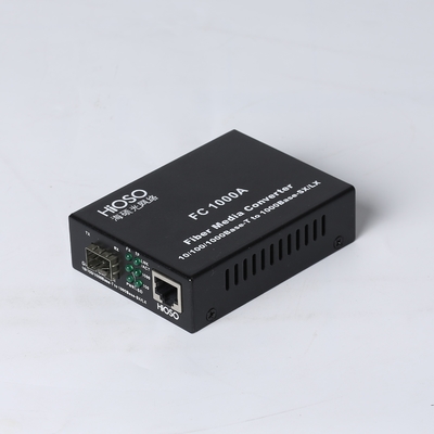 Hioso 1 FX 1 Medien-Konverter-Doppelfaser-Metallgehäuse TPs Gigabit Ethernet in mehreren Betriebsarten