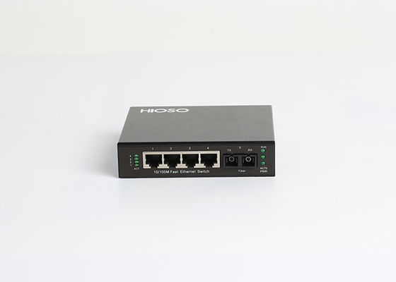4 CCC-Zustimmung Schalter 10/100M TPs 1 100M FX Port Optical Ethernet
