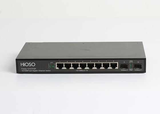 Gehandhabter oder nicht gehandhabter 8 Hafen-Ethernet-Zugangs-Schalter 100M TPs 2 1000M SFP