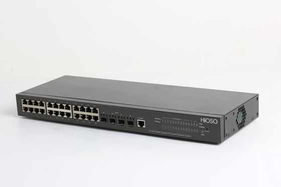 24 Häfen 4 10G SFP des Gigabit-RJ45 Uplink trägt Häfen Gigabit Ethernet-Schalter-28