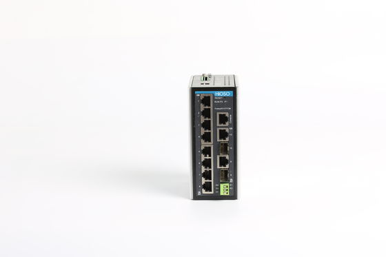 Rückniveau-Lärm-Schienen-Ethernet-Schalter verbindungs-Schutz HiOSO IP30