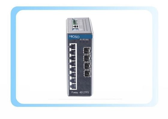 4 1000M SFP 8 10/100/1000M Ports Ethernet Rail Häfen Schalter-12